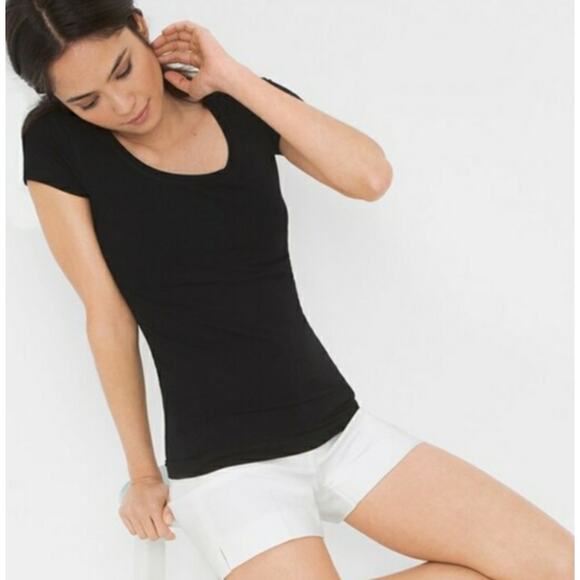 WHBM Black Short Sleeve Essential Seamless Tee Size Small 🖤✨🖤 - Picture 3 of 7